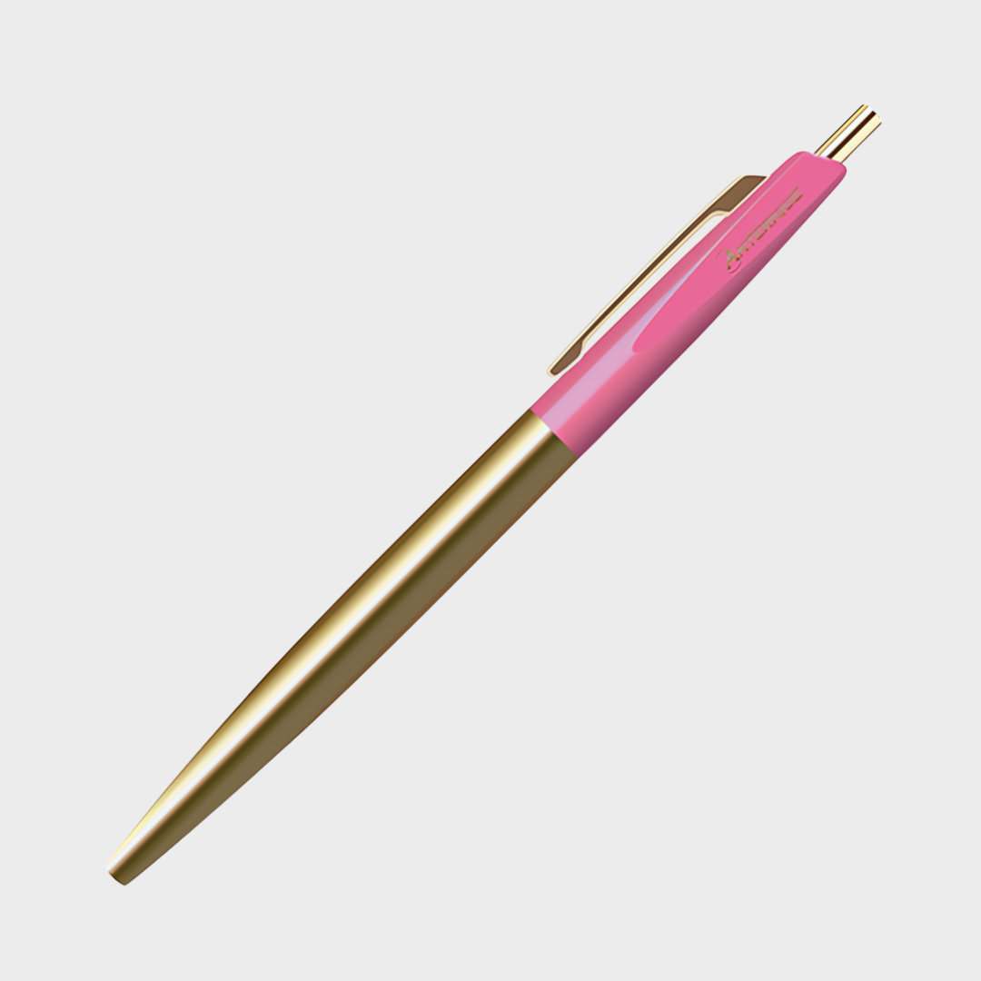 Anterique Brass Oil-based Ballpoint Pen 0.5 Cherry Pink