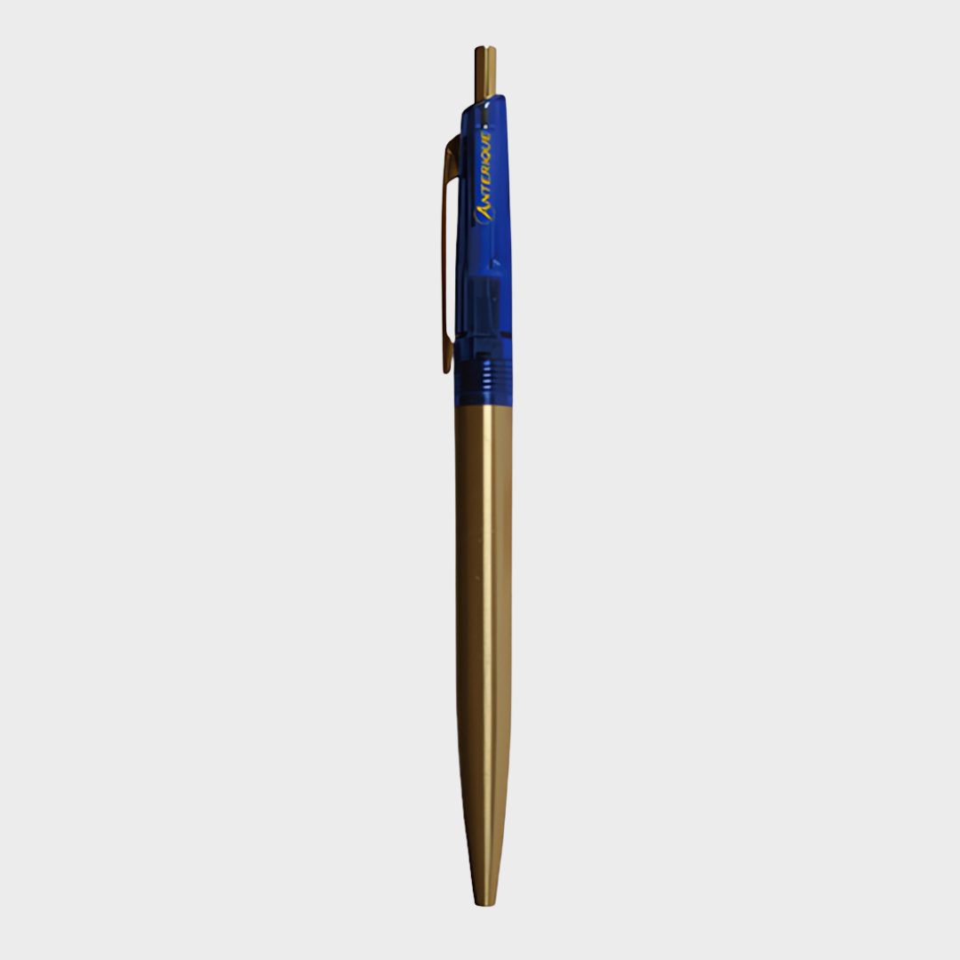 Anterique Brass Oil-based Ballpoint Pen 0.5 Transparent Blue