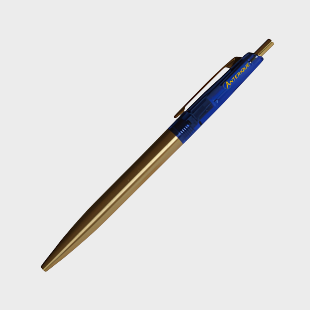 Anterique Brass Oil-based Ballpoint Pen 0.5 Transparent Blue