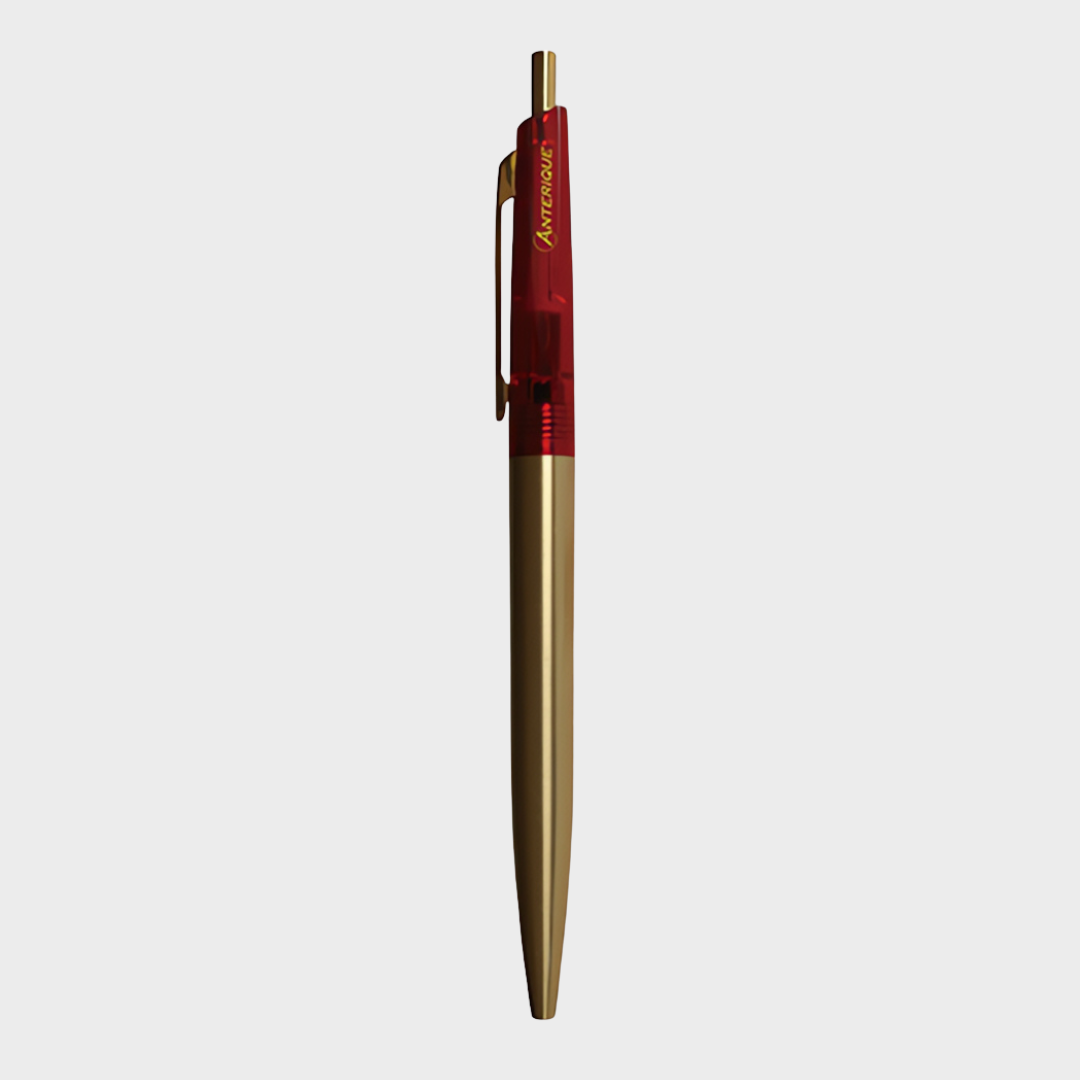 Anterique Brass Oil-based Ballpoint Pen 0.5 Transparent Red