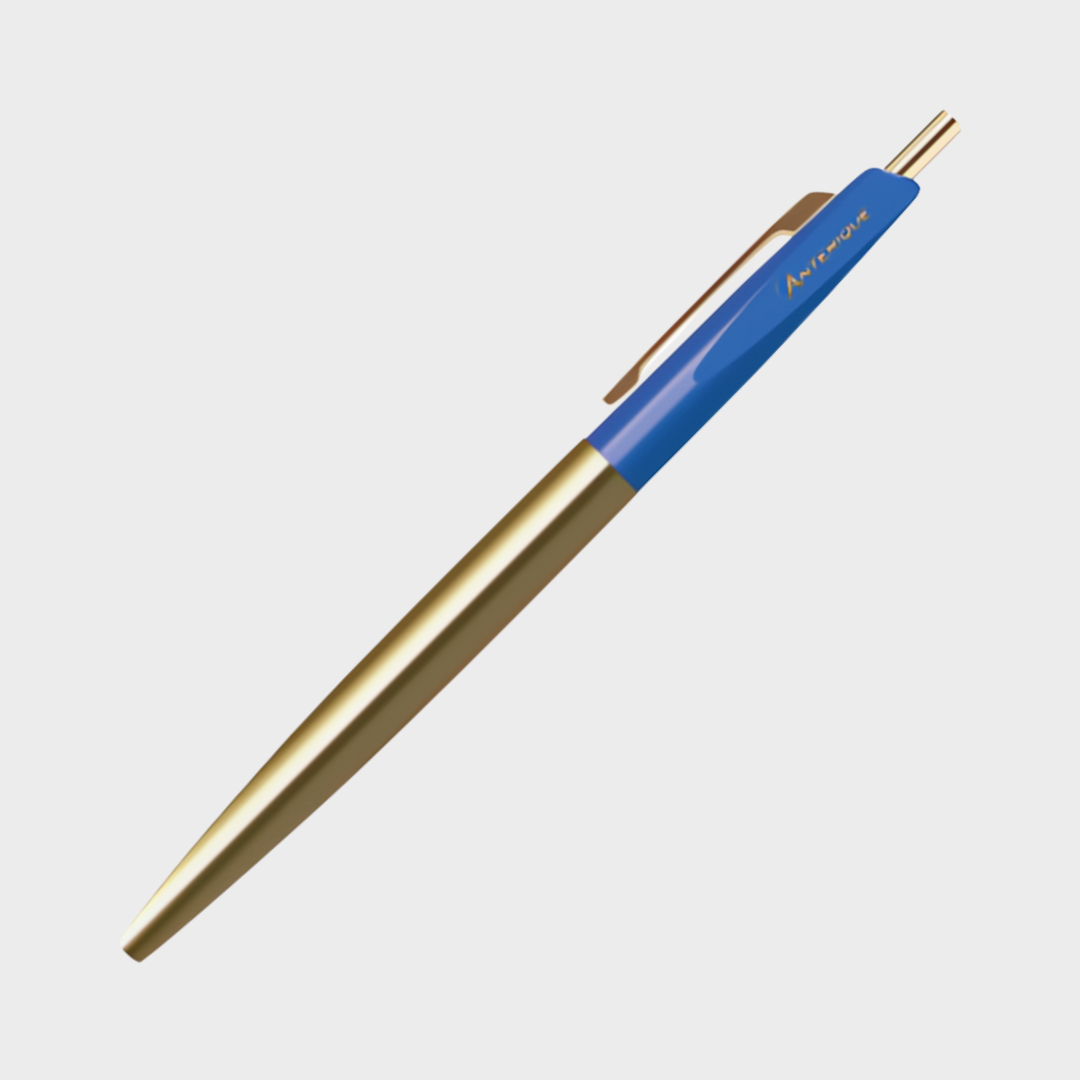 Anterique Brass Oil-based Ballpoint Pen 0.5 Danube Blue