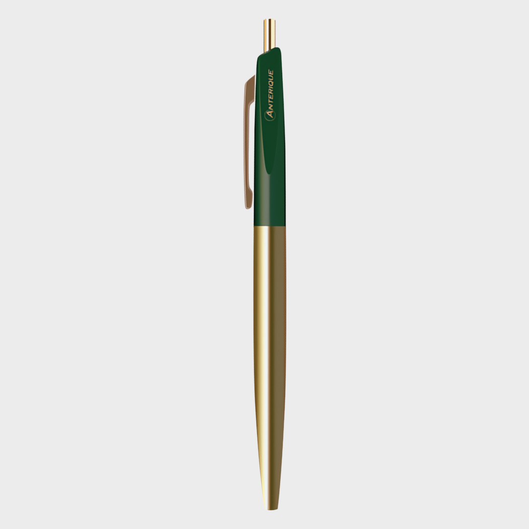 Anterique Brass Oil-based Ballpoint Pen 0.5 Forest Green