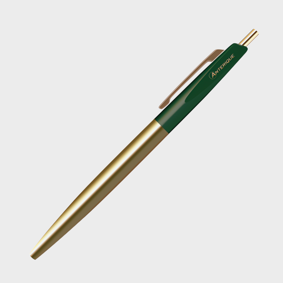 Anterique Brass Oil-based Ballpoint Pen 0.5 Forest Green