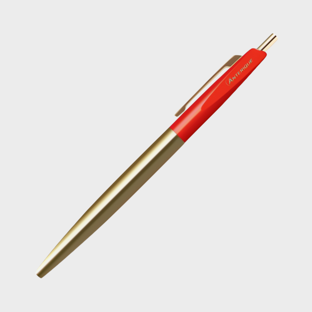 Anterique Brass Oil-based Ballpoint Pen 0.5 Fire Red