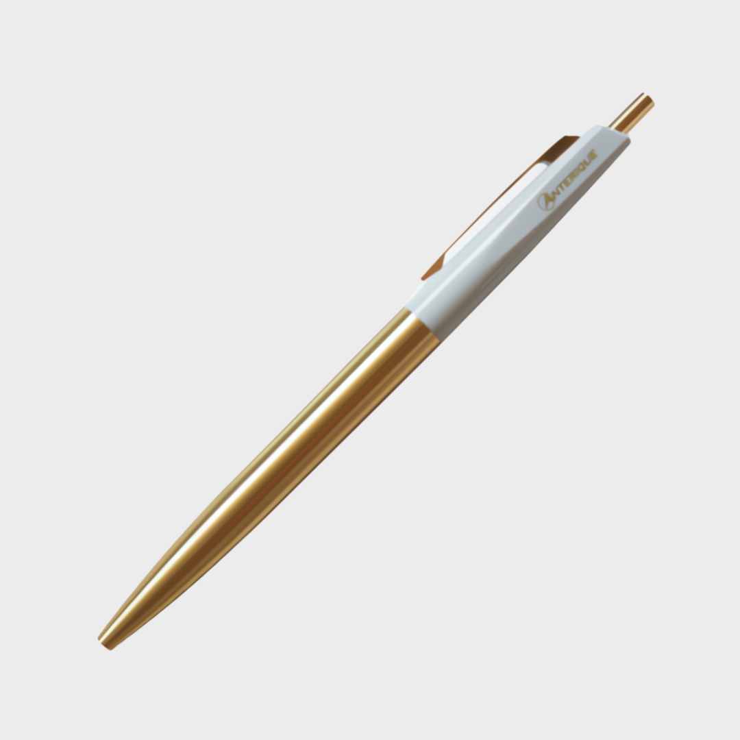 Anterique | Ballpoint Pen | 0.5mm | Black Ink | Brass | Dull | BP2-PG