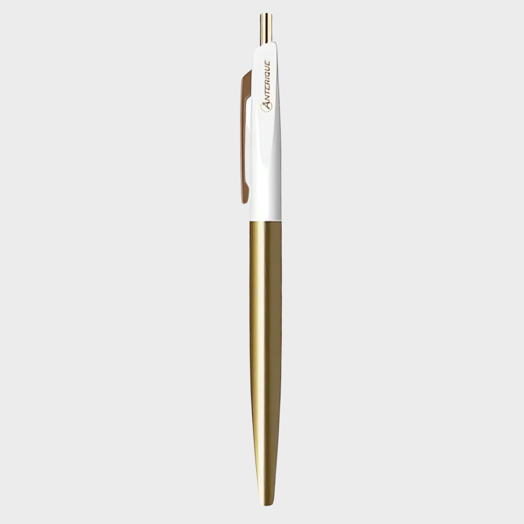 Anterique Brass Oil-based Ballpoint Pen 0.5 Snow White