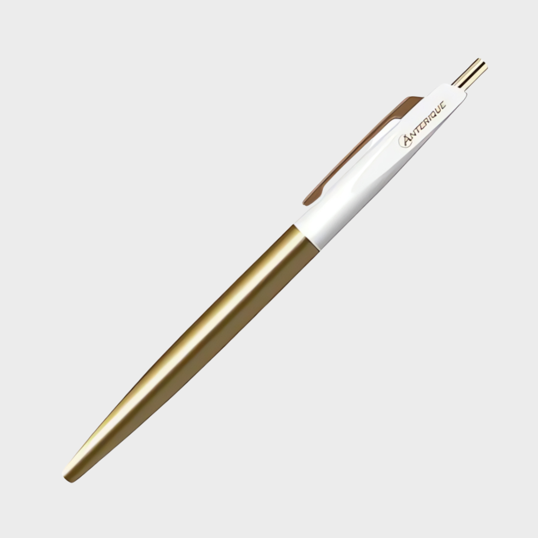 Anterique Brass Oil-based Ballpoint Pen 0.5 Snow White