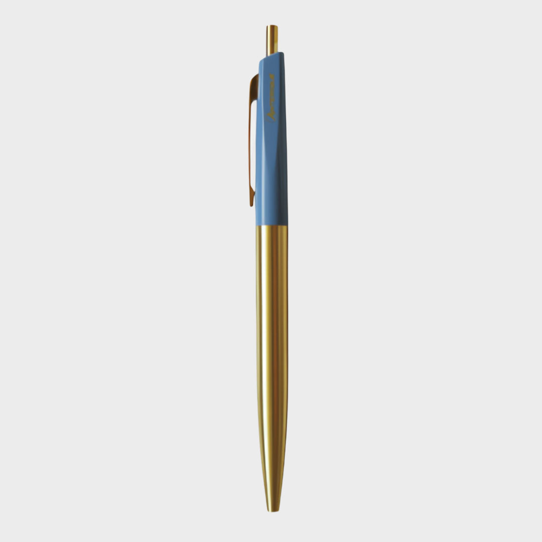 Anterique Brass Oil-based Ballpoint Pen 0.5 Vermeer Blue