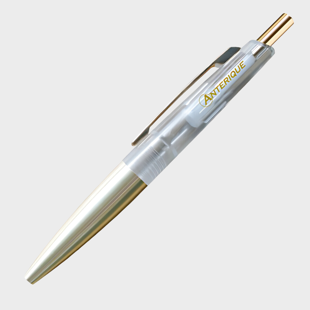 Anterique | Ballpoint Pen | 0.5mm | Black Ink | Brass | Mini | Vintage | BP20-BP20-CC