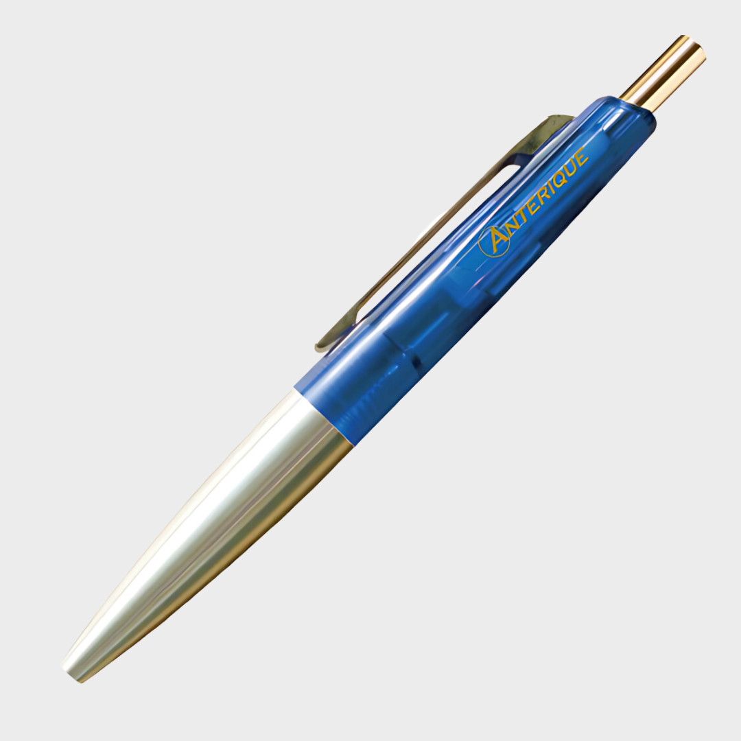 Anterique | Ballpoint Pen | 0.5mm | Black Ink | Brass | Mini | CLEAR | BP20-CRB