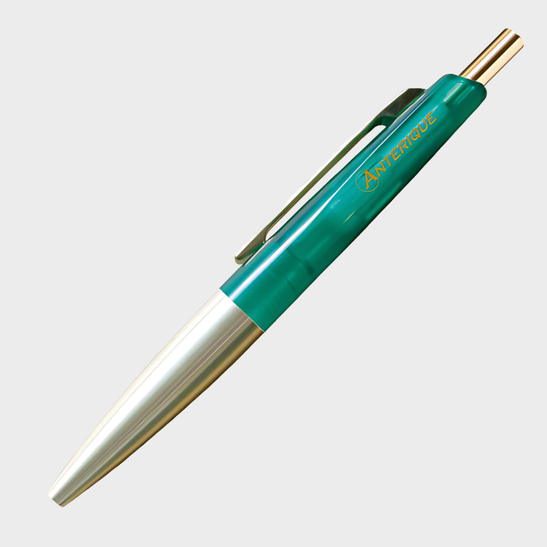 Anterique | Ballpoint Pen | 0.5mm | Black Ink | Brass | Mini | CLEAR | BP20-CRG