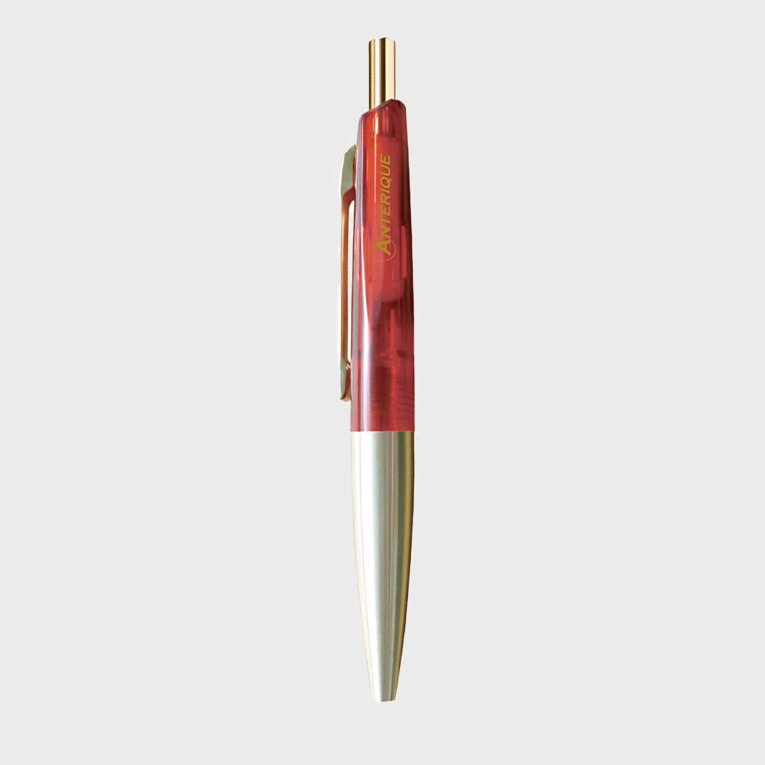 Anterique | Ballpoint Pen | 0.5mm | Black Ink | Brass | Mini | CLEAR | BP20-CRR