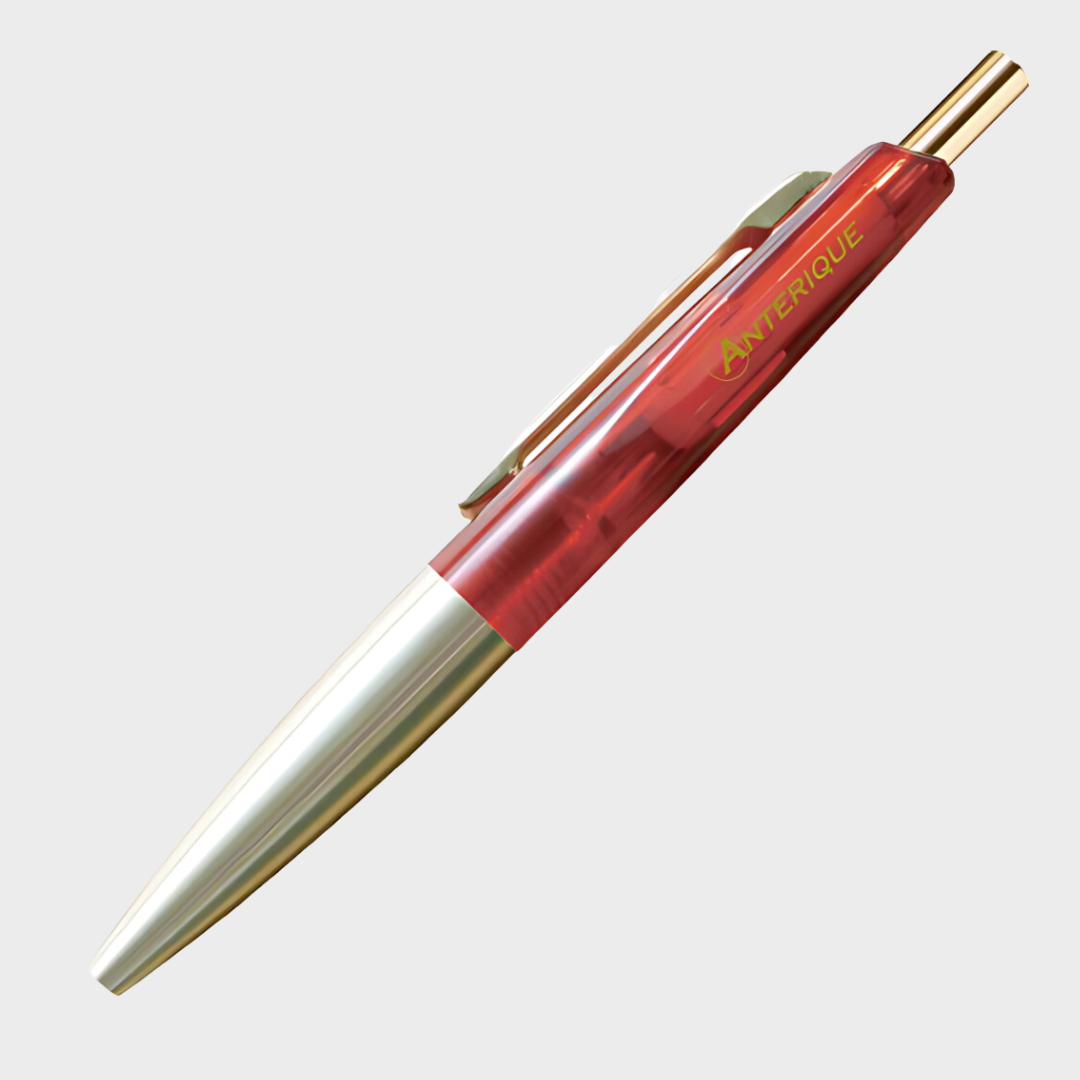 Anterique | Ballpoint Pen | 0.5mm | Black Ink | Brass | Mini | CLEAR | BP20-CRR