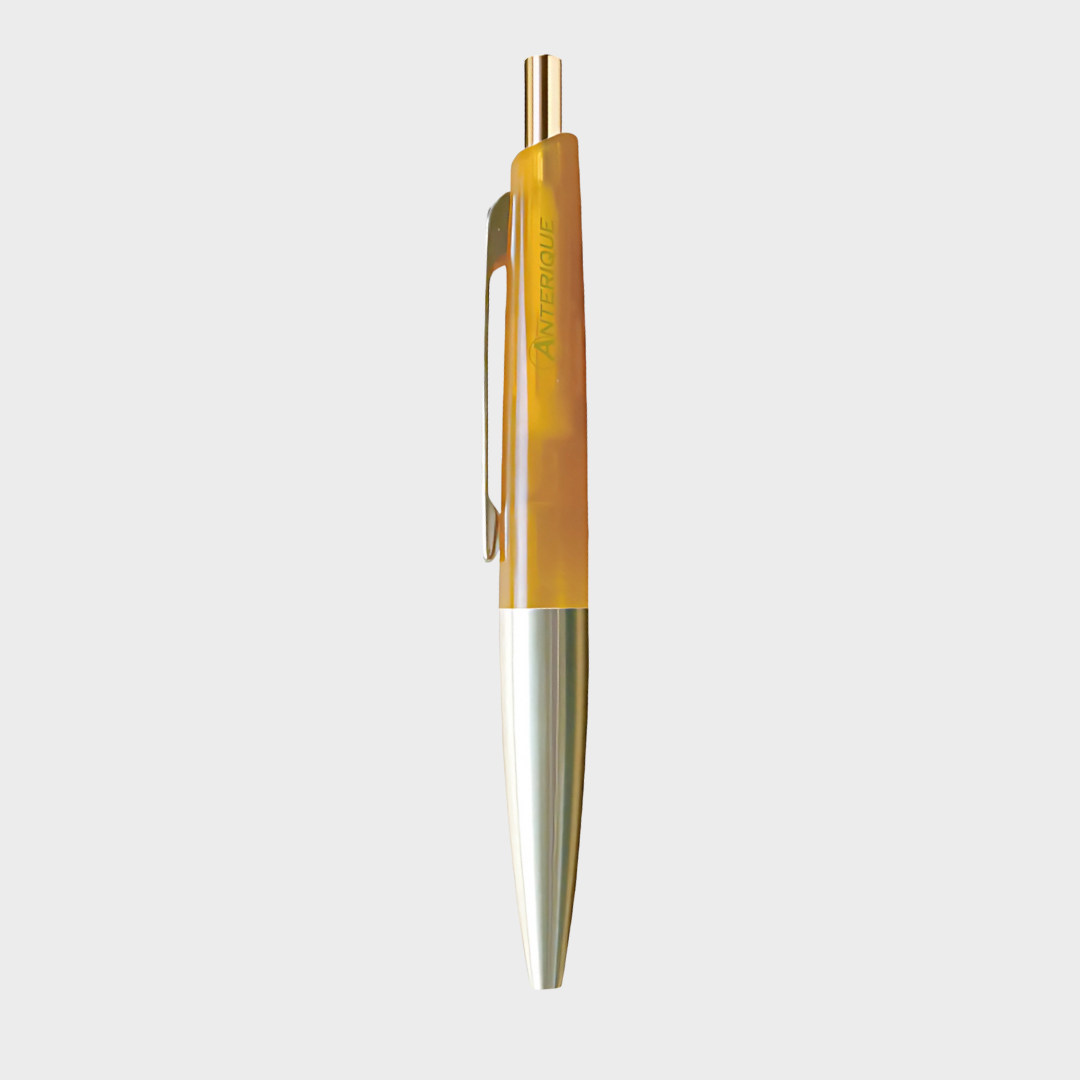 Anterique | Ballpoint Pen | 0.5mm | Black Ink | Brass | Mini | CLEAR | BP20-CRY