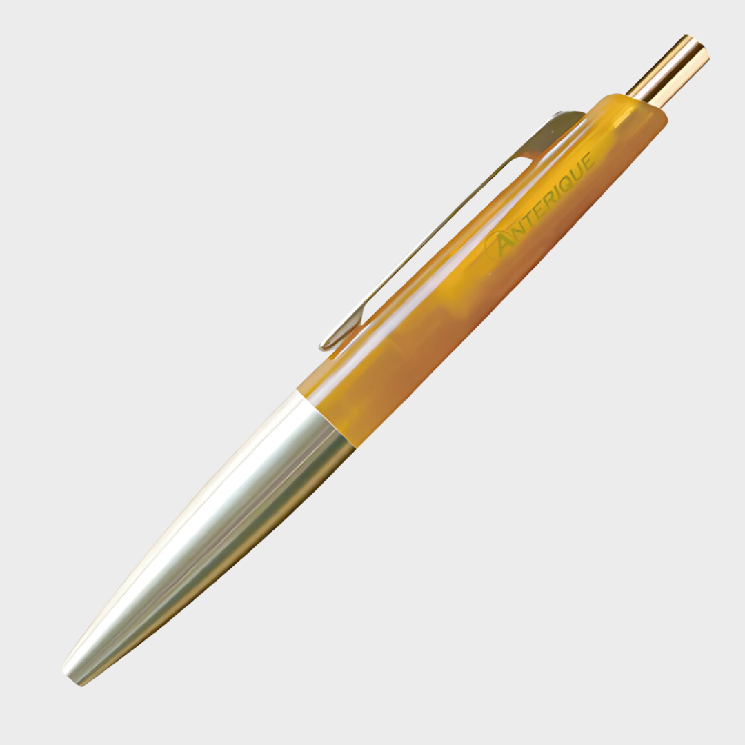 Anterique | Ballpoint Pen | 0.5mm | Black Ink | Brass | Mini | CLEAR | BP20-CRY