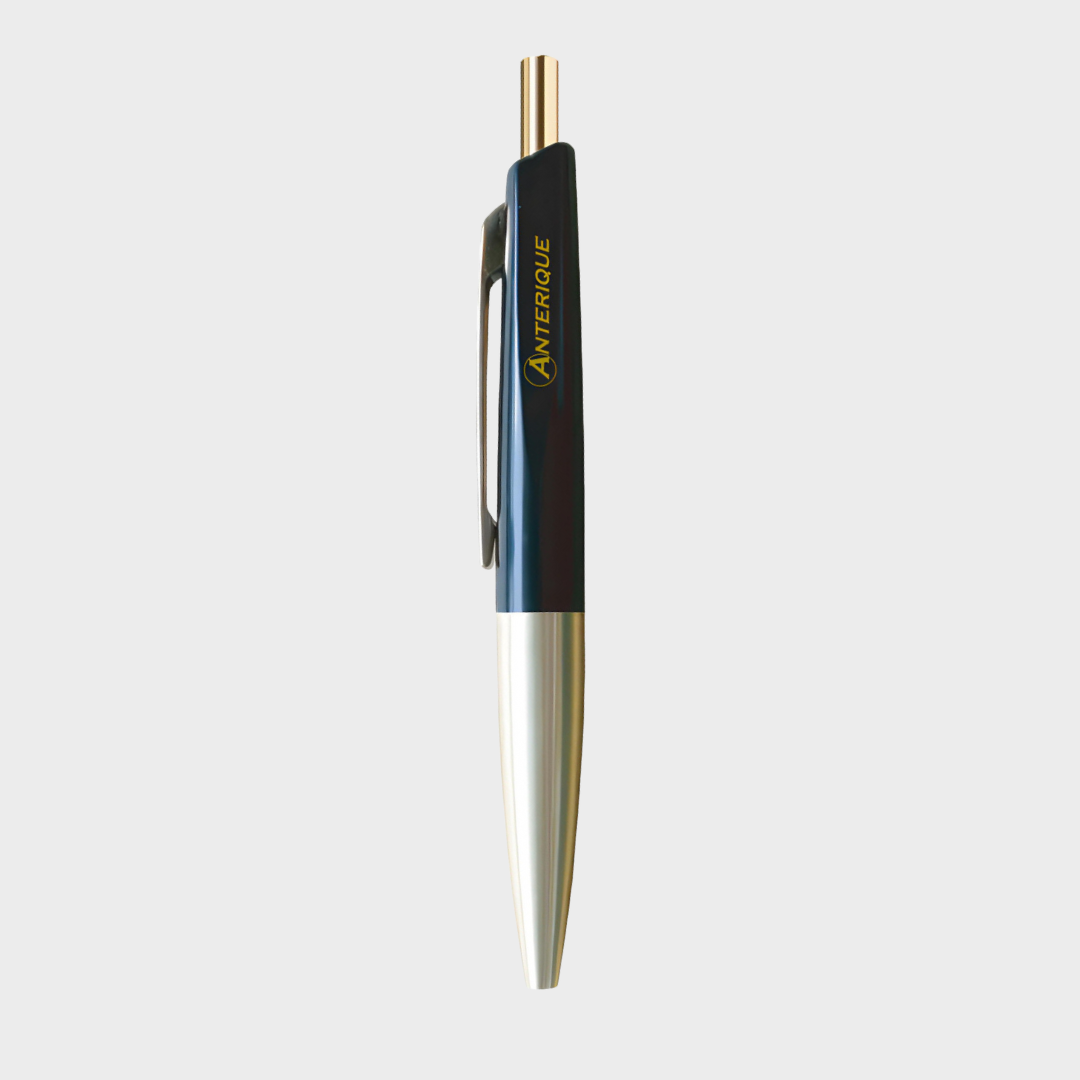 Anterique | Ballpoint Pen | 0.5mm | Black Ink | Brass | Mini | Vintage | BP20-FG