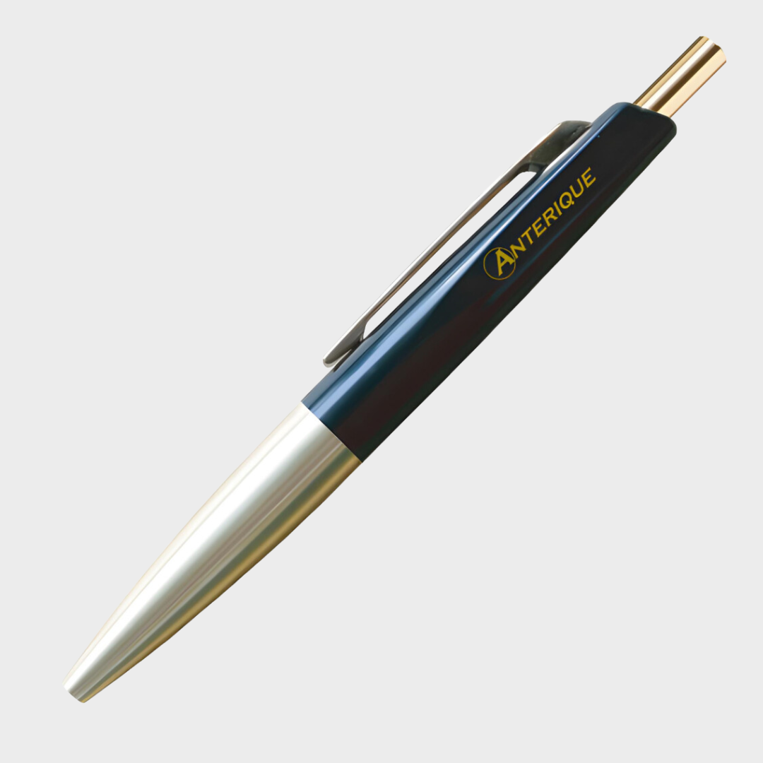 Anterique | Ballpoint Pen | 0.5mm | Black Ink | Brass | Mini | Vintage | BP20-FG