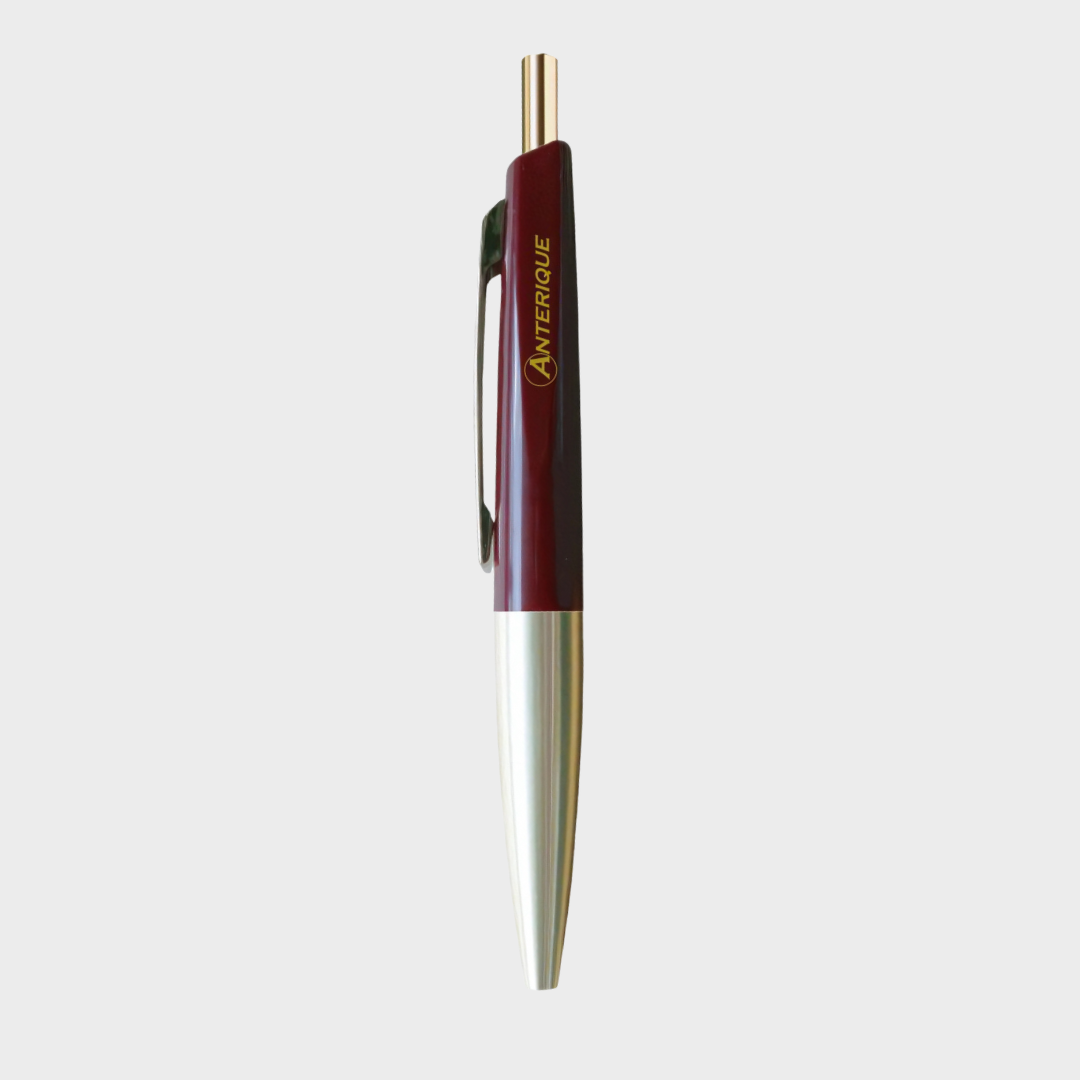 Anterique | Ballpoint Pen | 0.5mm | Black Ink | Brass | Mini | Vintage | BP20-MR