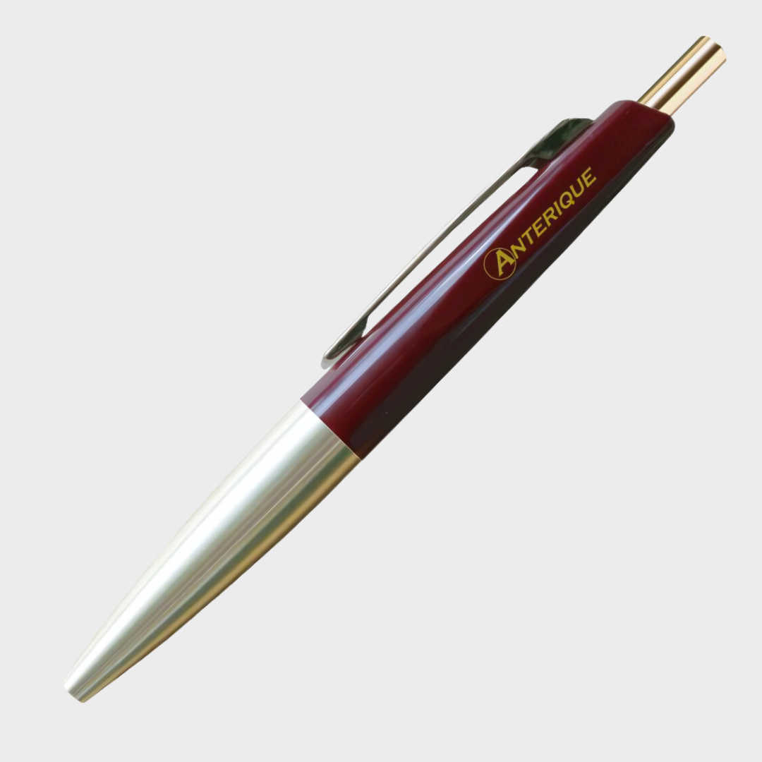 Anterique | Ballpoint Pen | 0.5mm | Black Ink | Brass | Mini | Vintage | BP20-MR