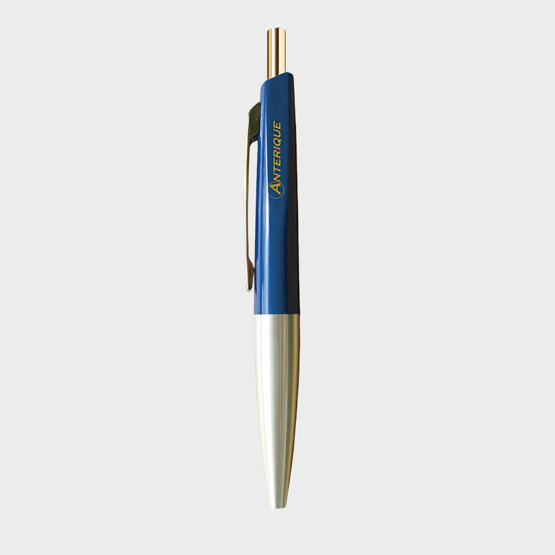 Anterique | Ballpoint Pen | 0.5mm | Black Ink | Brass | Mini | Vintage | BP20-NB