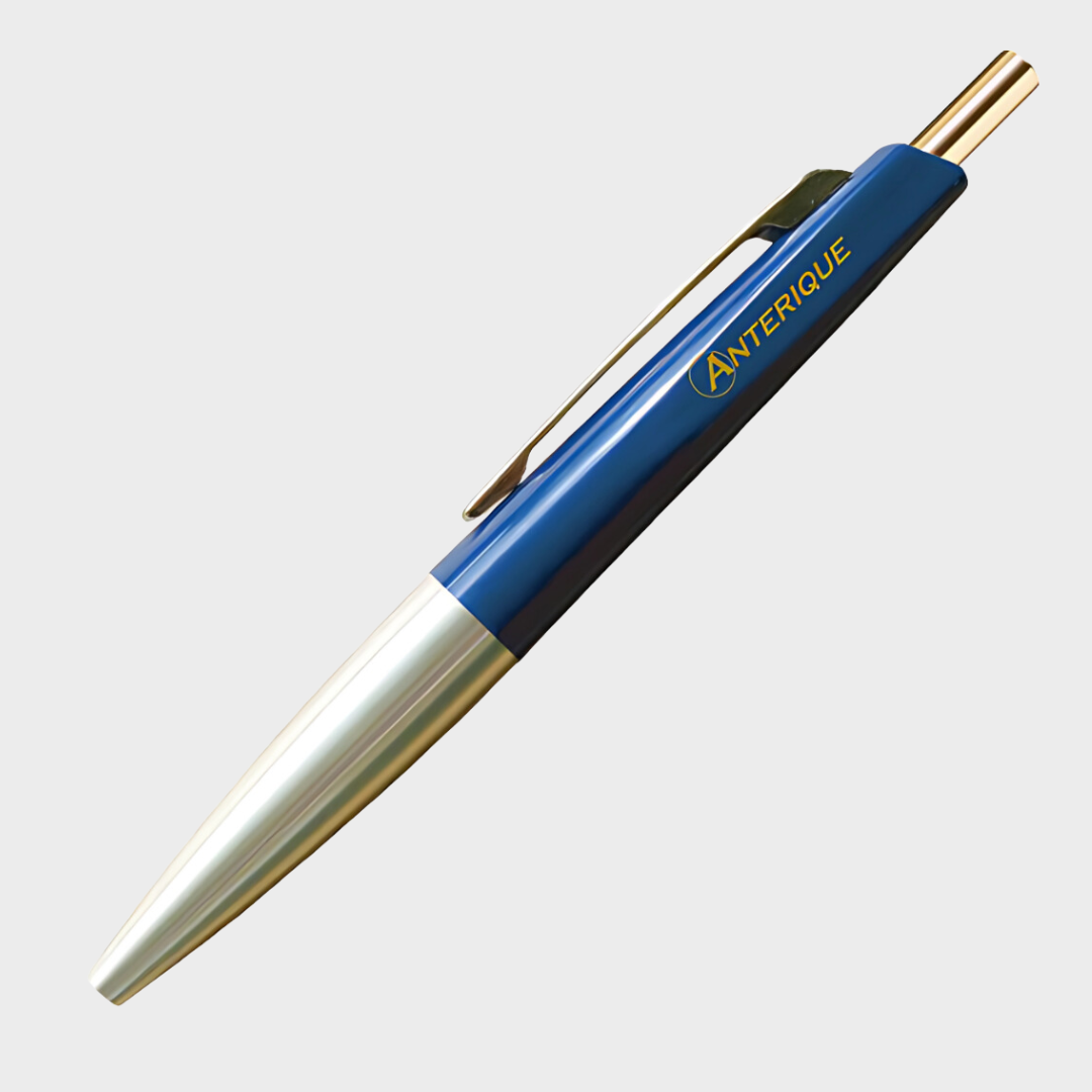 Anterique | Ballpoint Pen | 0.5mm | Black Ink | Brass | Mini | Vintage | BP20-NB