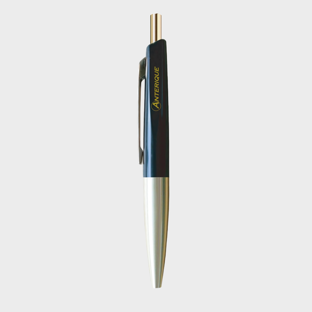 Anterique | Ballpoint Pen | 0.5mm | Black Ink | Brass | Mini | Vintage | BP20-PB