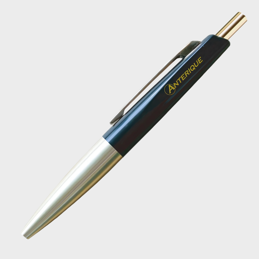 Anterique | Ballpoint Pen | 0.5mm | Black Ink | Brass | Mini | Vintage | BP20-PB