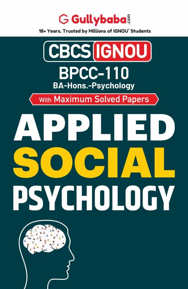 IGNOU BPCC-110 - Applied Social Psychology, Latest CBCS Help Book Edition