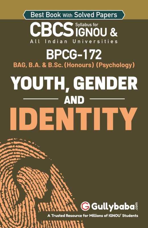 IGNOU BPCG-172 - Youth, Gender and Identity, Latest CBCS Help Book Edition