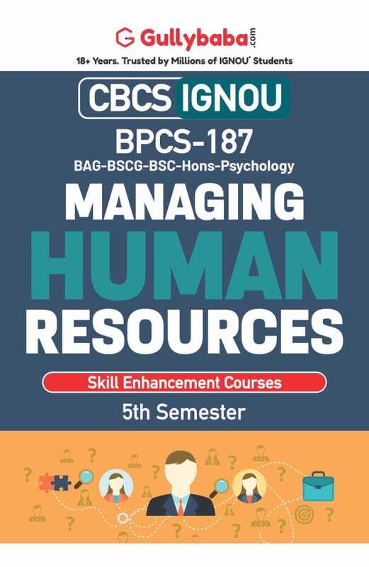 IGNOU BPCS-187 - Managing Human Resources, Latest CBCS Help Book Edition
