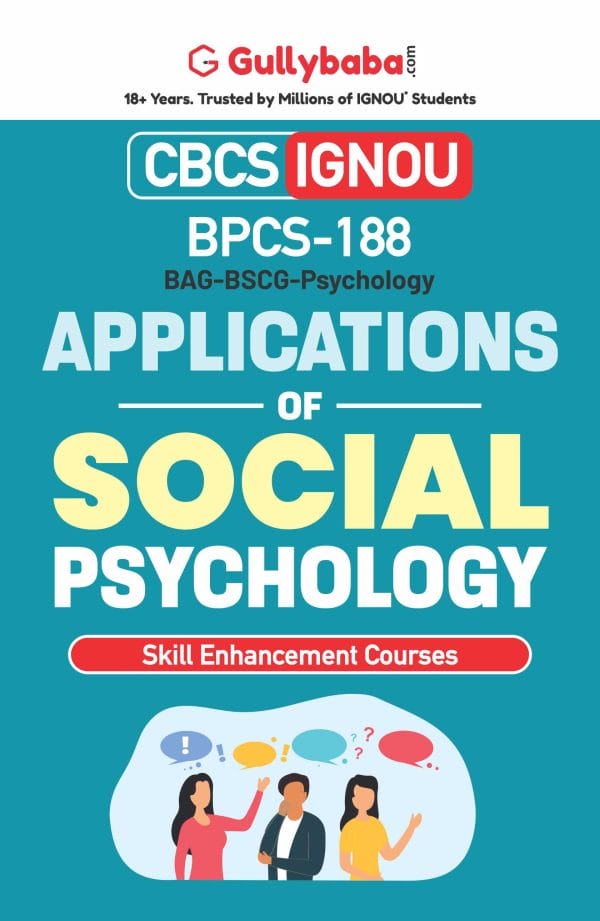 IGNOU BPCS-188 - Application of Social Psychology, Latest CBCS Help Book Edition
