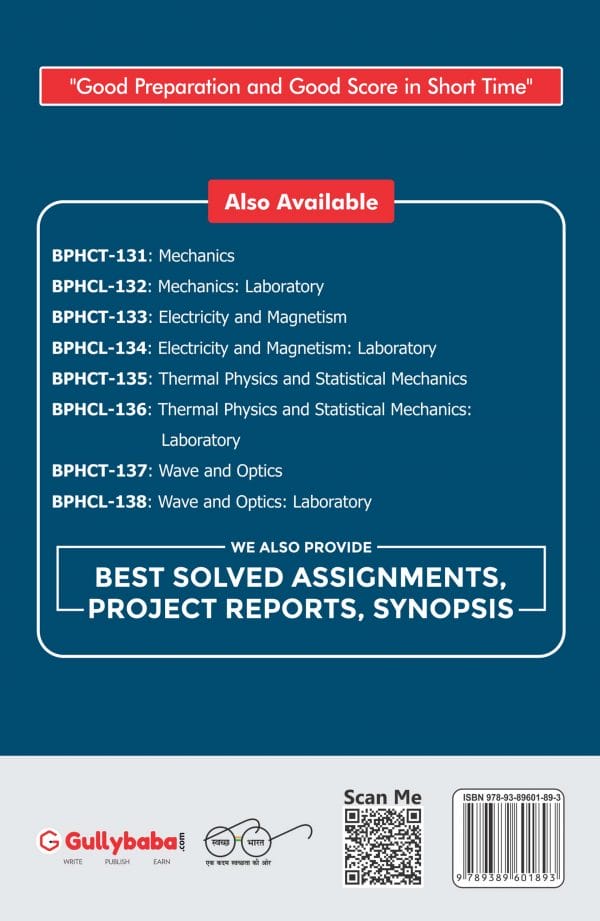 IGNOU BPHCT-131 - Mechanics, Latest CBCS Help Book Edition