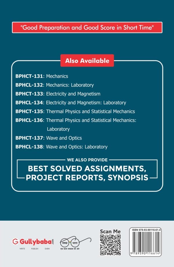 IGNOU BPHCT-133 - Electricity and Magnetism, Latest CBCS Help Book Edition