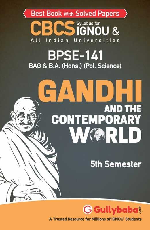 IGNOU BPSE-141 - Gandhi and the Contemporary World, Latest CBCS Help Book Edition IGNOU BPSE-141 - Gandhi and the Contemporary World, Latest CBCS Help Book Edition