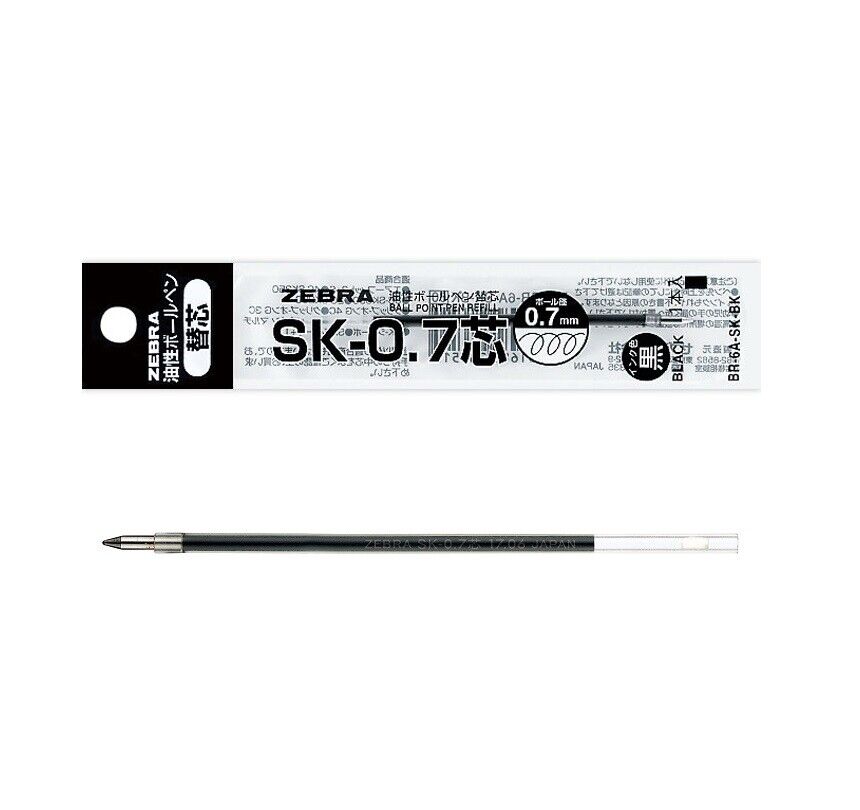 Zebra Ballpoint Pen Refill SK-0.7 Black