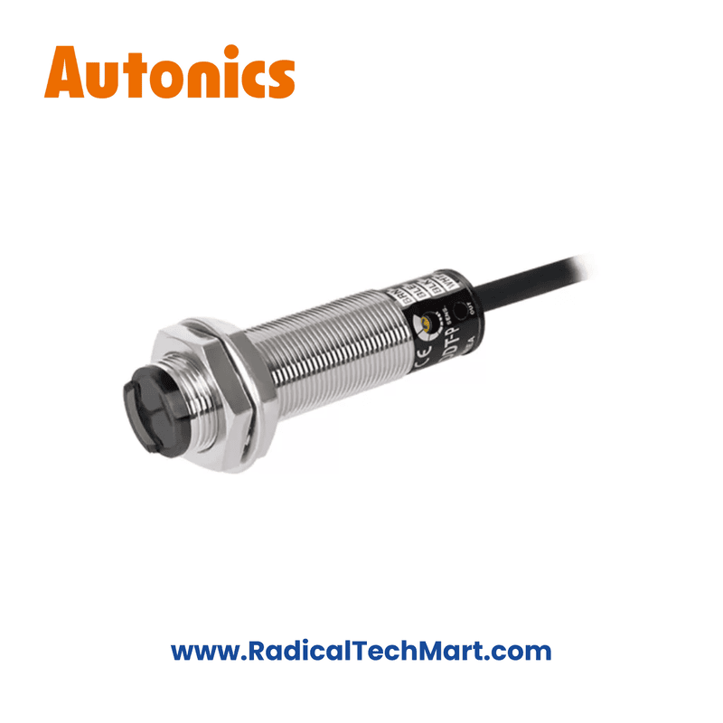 Autonics BR100-DDT-P Photoelectric Sensor – Front View with Cable