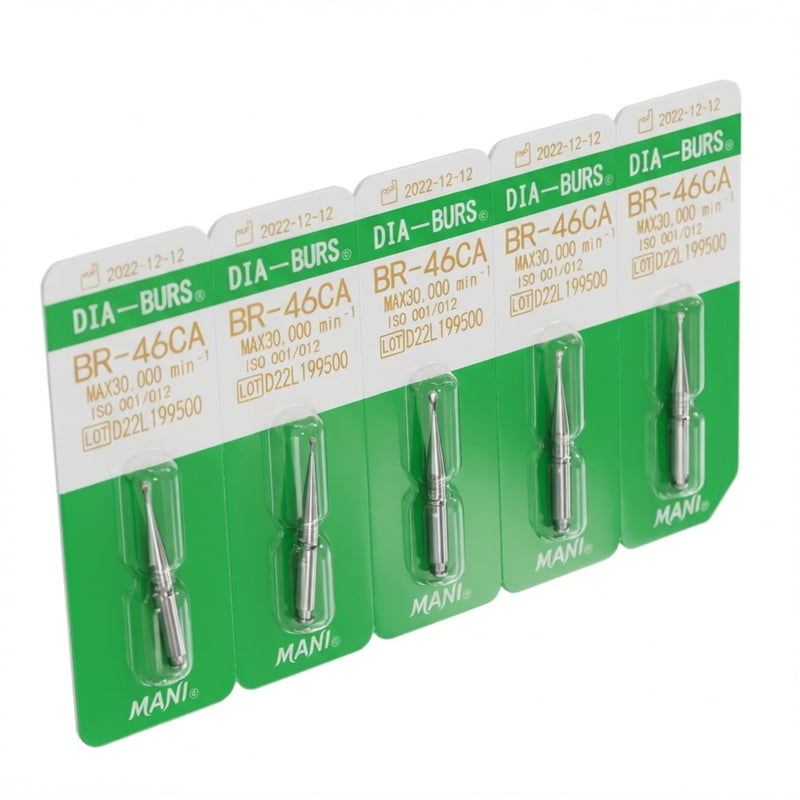 MANI Diamond Bur BR-46 CA – Ball Round Contra-Angle Diamond Bur