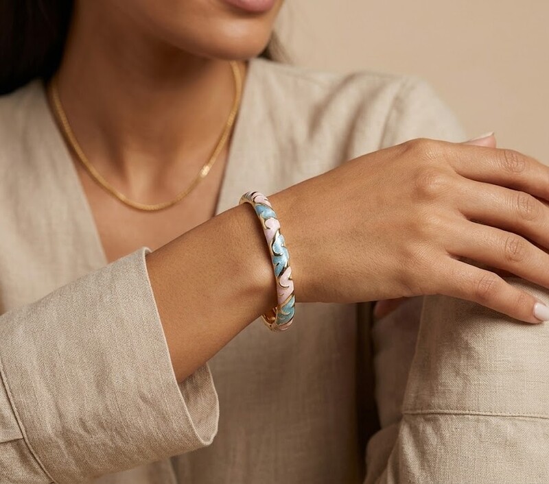 Florium™ Sleek Emanel Cuff Bracelet [BRENCF-02]