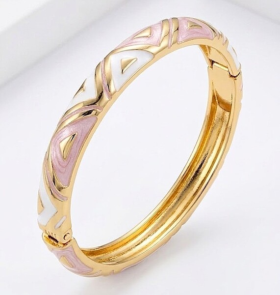 Florium™ Sleek Emanel Cuff Bracelet [BRENCF-03B]