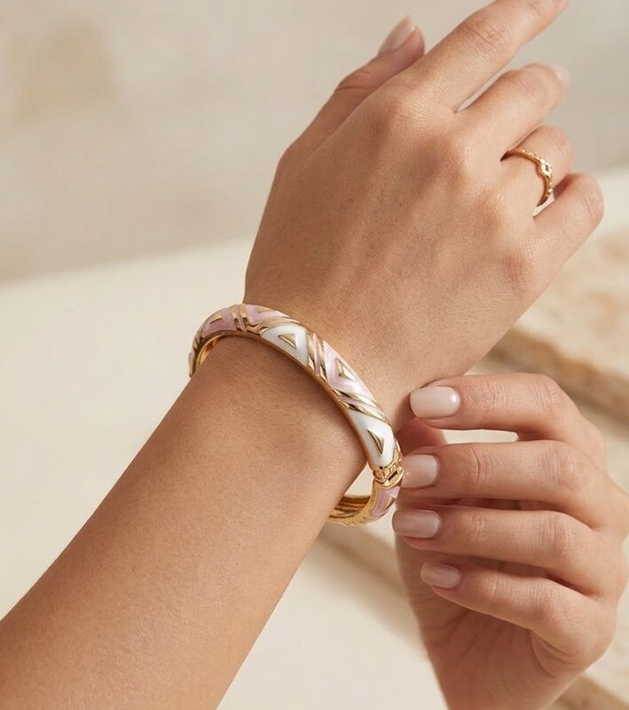 Florium™ Sleek Emanel Cuff Bracelet [BRENCF-03B]