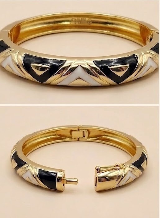 Florium™ Sleek Emanel Cuff Bracelet [BRENCF-03A]