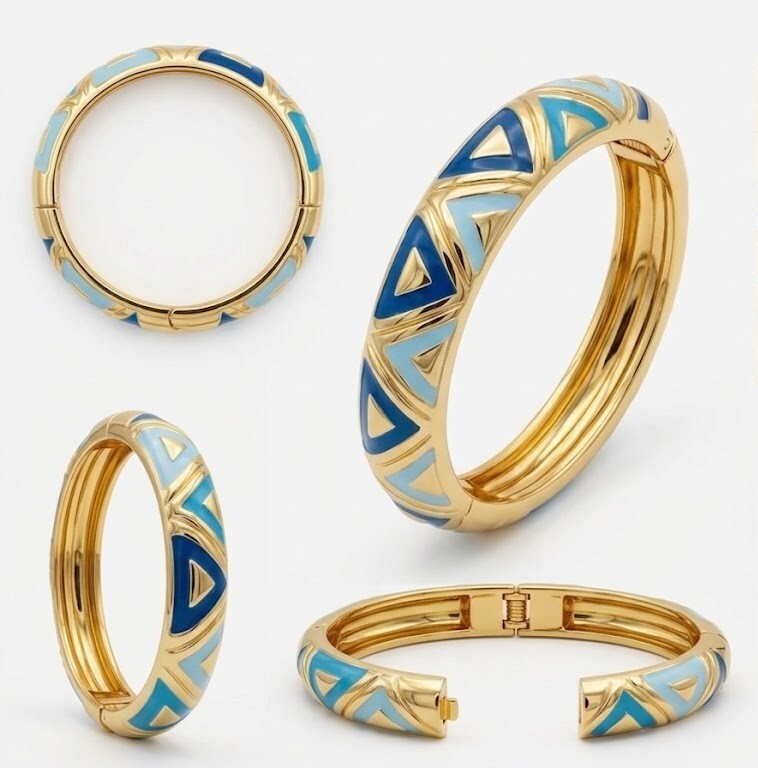 Florium™ Sleek Emanel Cuff Bracelet [BRENCF-03C]