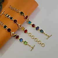 HG 7 Collet Flower Setting Bracelets