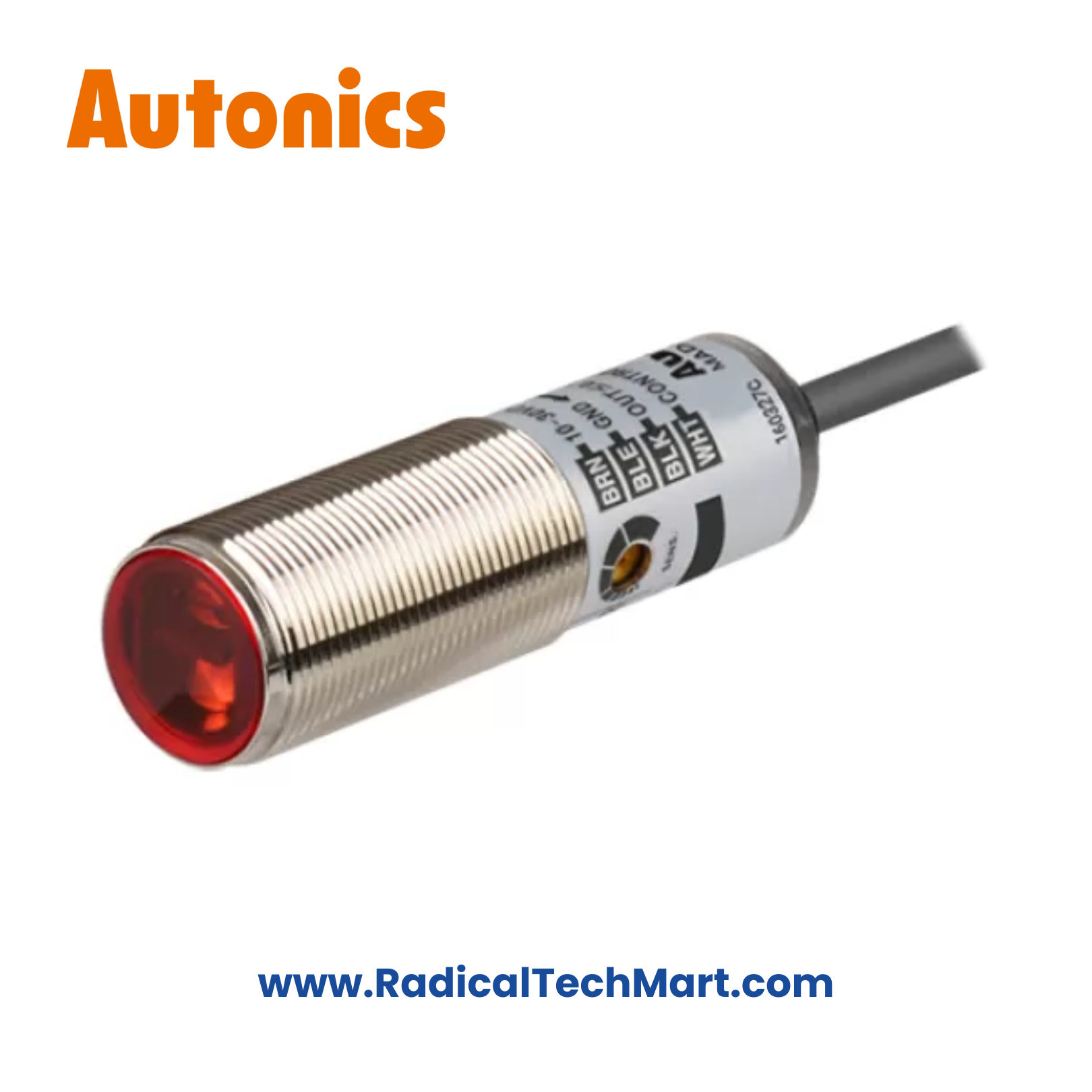 Autonics BRQM3M-PDTA Photoelectric Sensor – 3m Retroreflective Type with Red LED