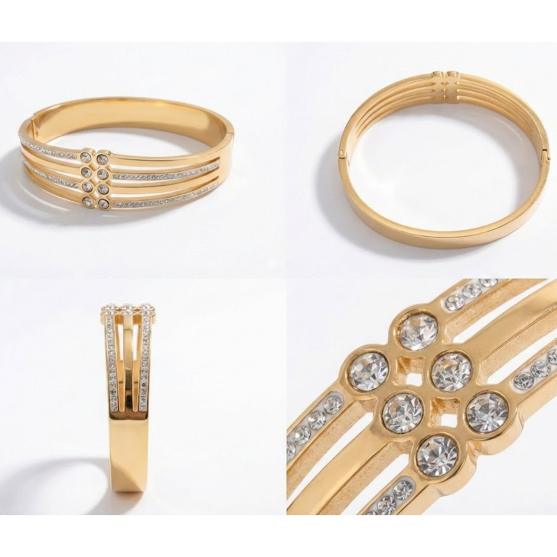 Florium™ : Sleek Cuff Bracelet   [BRSSCF-10]