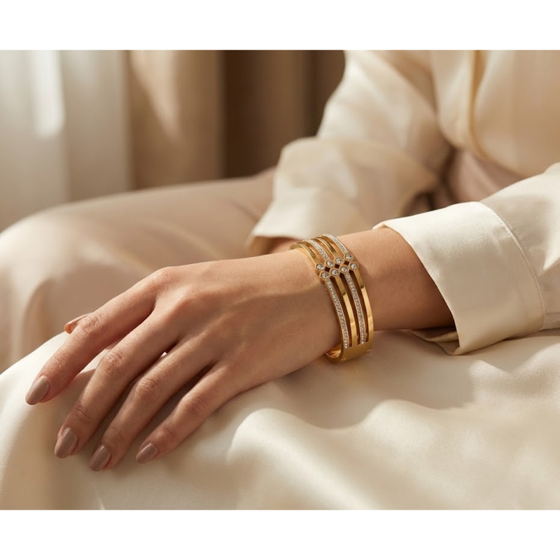 Florium™ : Sleek Cuff Bracelet   [BRSSCF-10]