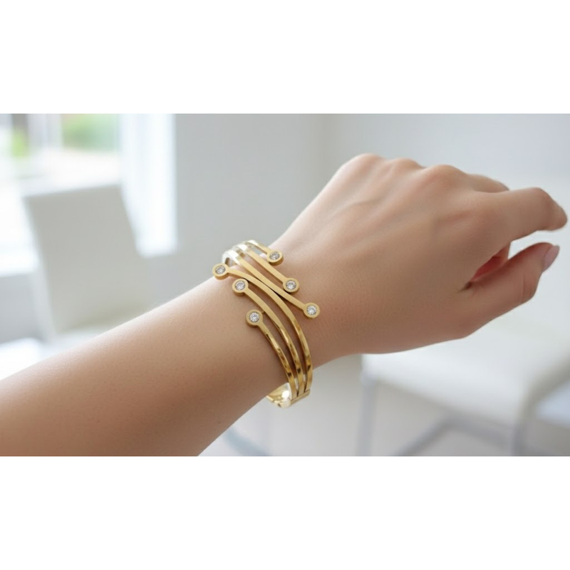 Florium™ : Sleek Cuff Bracelet   [BRSSCF-22]
