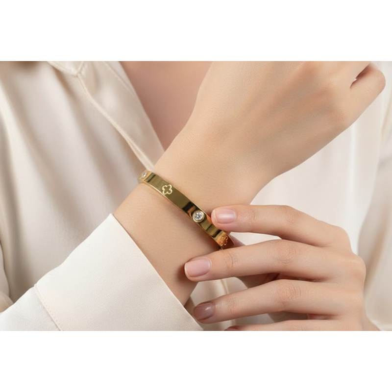 Florium™ : Sleek Cuff Bracelet   [BRSSCF-30]