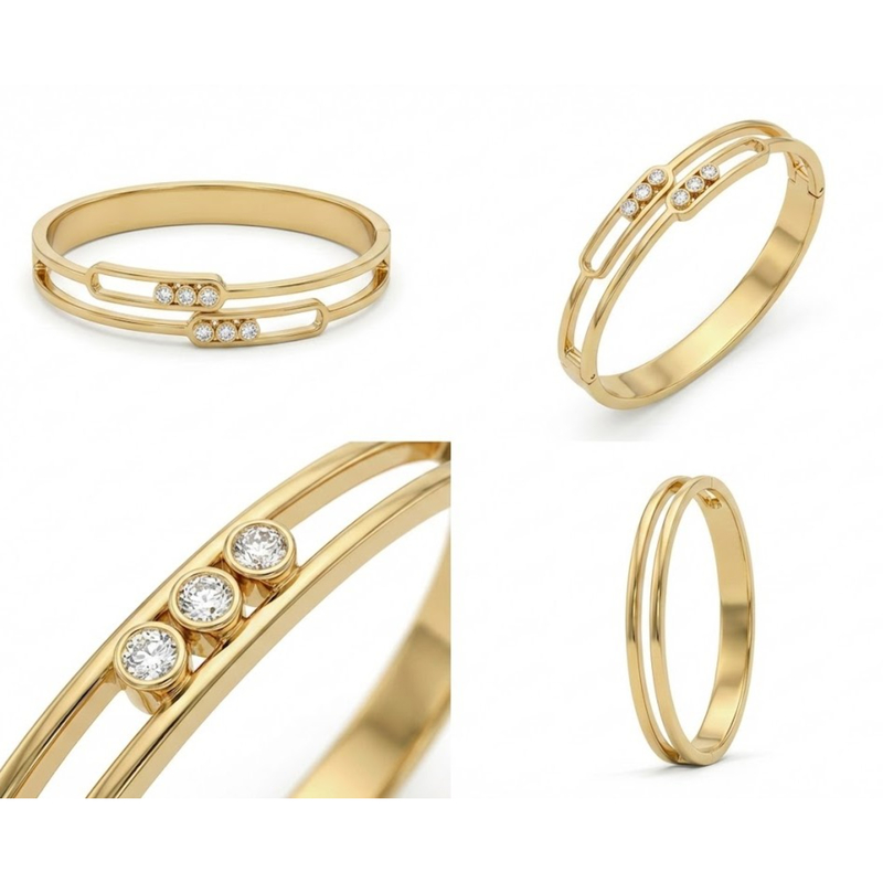 Florium™ : Sleek Cuff Bracelet  [BRSSCF-04]