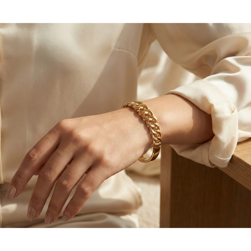 Florium™ : Sleek Cuff Bracelet   [BRSSCF-09]